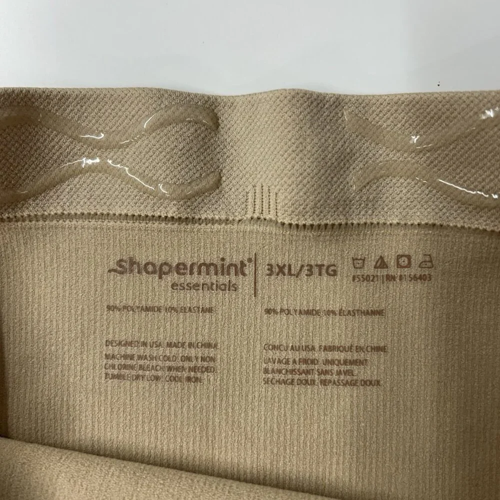 NEW Shapermint All Day Every Day High Waisted Shaper Shorts Size 3XL‎ Beige